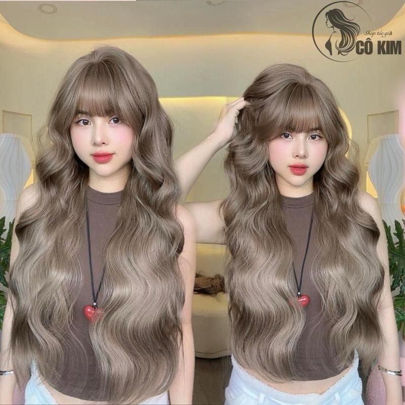  HK92  > Bộ nguyên đầu dáng tóc xù sóng dài 60 cm   khách kéo qua phải để xem hướng dẫn nhé   