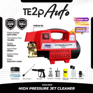 Mesin Jet Cleaner Alat Cuci Mobil Motor Car Kendaraan - Kodenki KD-8100 High Pressure Washer Steam Penyemprot Tekanan Tinggi Untuk Mencuci Tanaman Kebun Salon Mobil Usaha Cuci Motor Mobil Bertekanan Tinggi Aman Untuk Listrik Rumah 900Watt