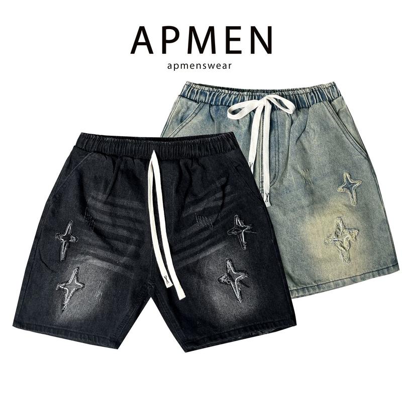  COMBO 2 QUẦN SHORT JEAN NAM LƯNG THUN LỬNG NGANG TRÊN GỐI QUẦN ĐÙI NAM QS7A04B 