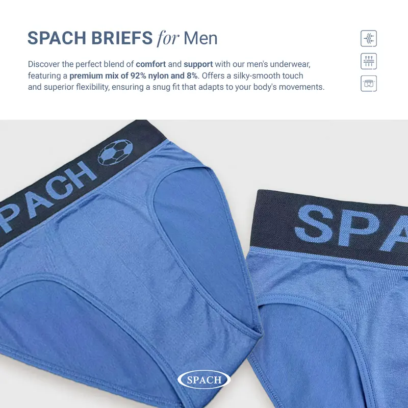 [ISI 3 PCS] T001- Spach - Celana Dalam Boxer Pria Seemless | Celana Dalam Pria L - XXL | Elastis, Nyaman, Lembut 1