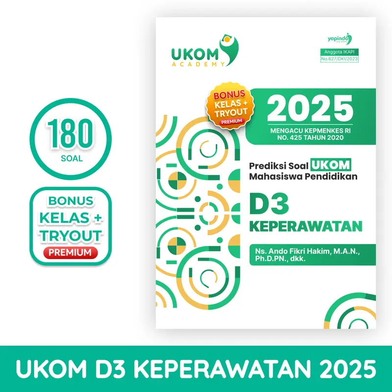 UKOM Academy Buku Prediksi Soal UKOM Mahasiswa Pendidikan D3 Keperawatan Edukasi 1