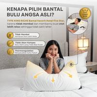 Gambar DDPillow Set 1 Bantal Jumbo + Guling Bulu Angsa Asli Hotel Bintang 5, Type King Riche (Medium Soft) - Bantal dari ddpillow Kota Administrasi Jakarta Barat 4 Tokopedia