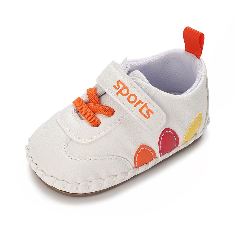 Product Introduction of Baby Shoes Newborn PU Leather Pure White Infant Casual Shoes Classic Boy Girl Patchwork First Walkers Soft Sole Walking 32