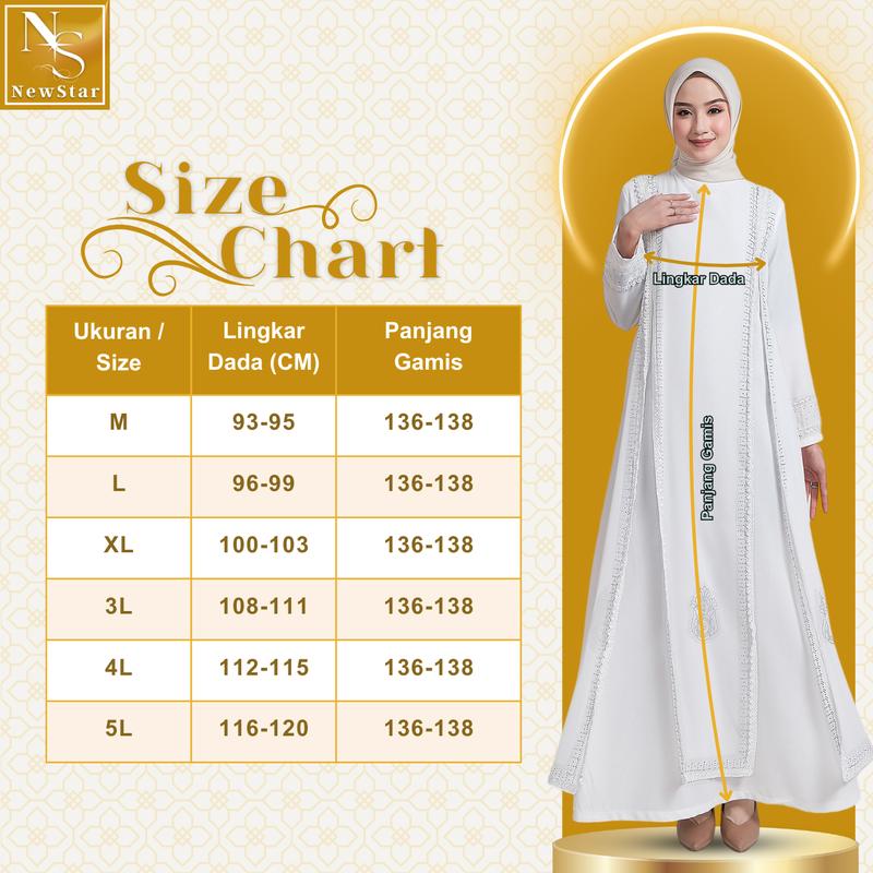 Product Introduction of NewStar - Gamis Putih Lebaran 2025 Terbaru Baju Muslim Wanita Premium Model Baru Elegan Abaya Turkey Mewah G07 0