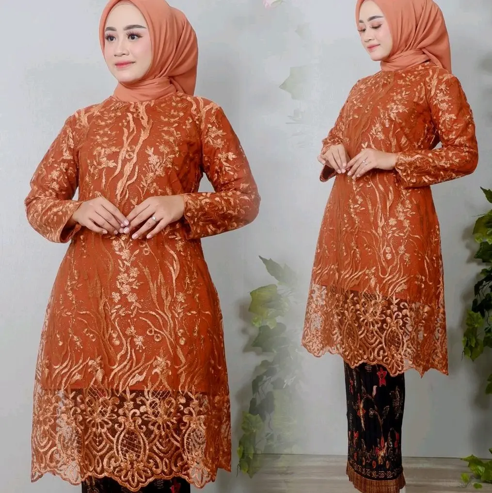 Atasan Kebaya Tunik Tille Aqila Ibu Hajat Pesta rok kebaya