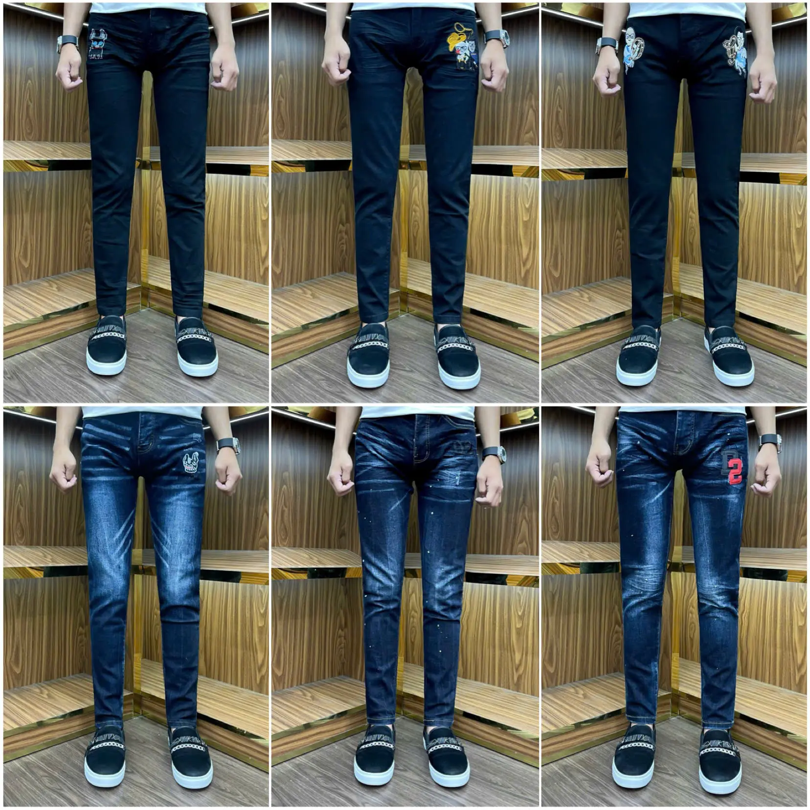 Tổng hợp 8 mẫu quần jeans đen xanh đơn giản có bốn cúc đẹp