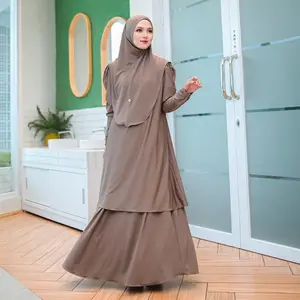 NASHA SET ROK HIJAB ADEEVA  JERSEY SERIES Baju Muslim