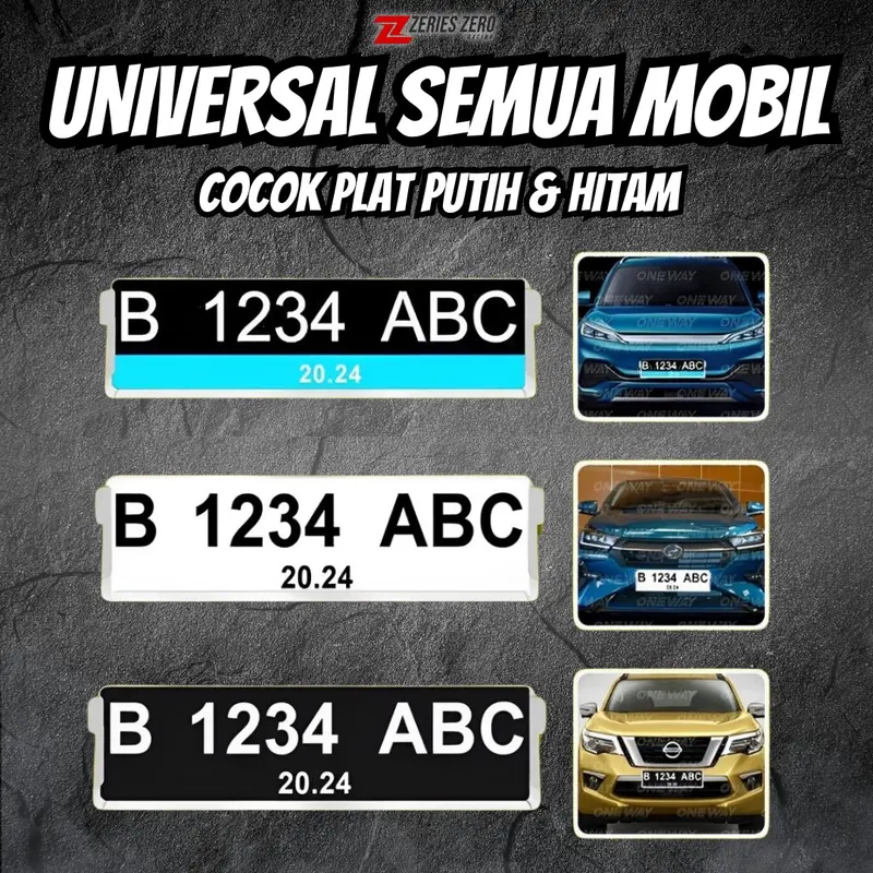 Plat Nomor / Dudukan Plat Nomor  Stainless Tipis Kendaraan Car 3