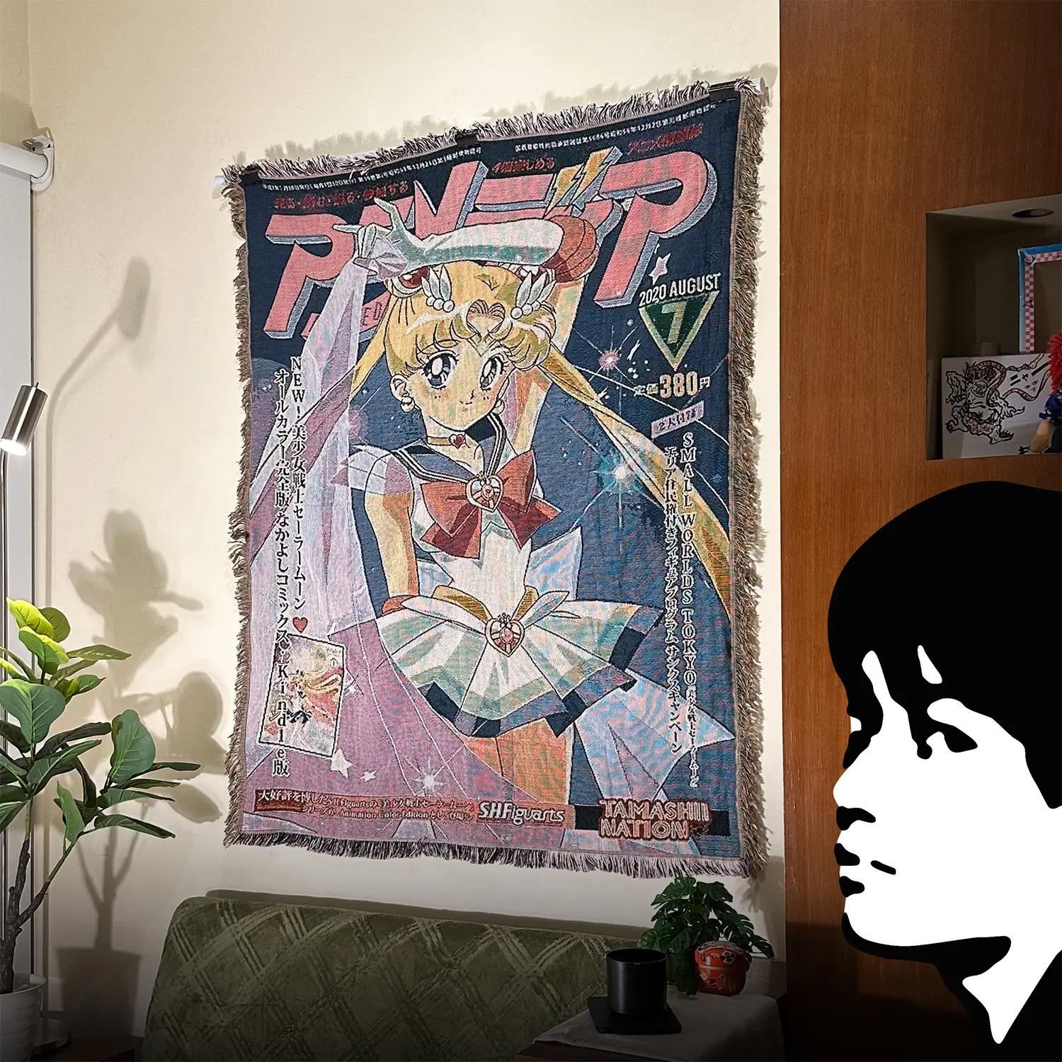Woven Tapestry Art Sailor Moon L130cm x P160cm | Throw Blanket / Wall Decoration