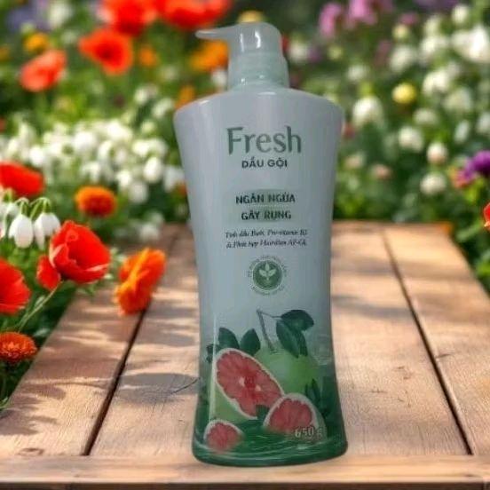 DẦU GỘI NGỪA GÃY RỤNG TÓC FRESH 650G VỚI TINH DẦU BƯỞI VÀ PRO VITAMIN B5 HÀNG CHÍNH HÃNG