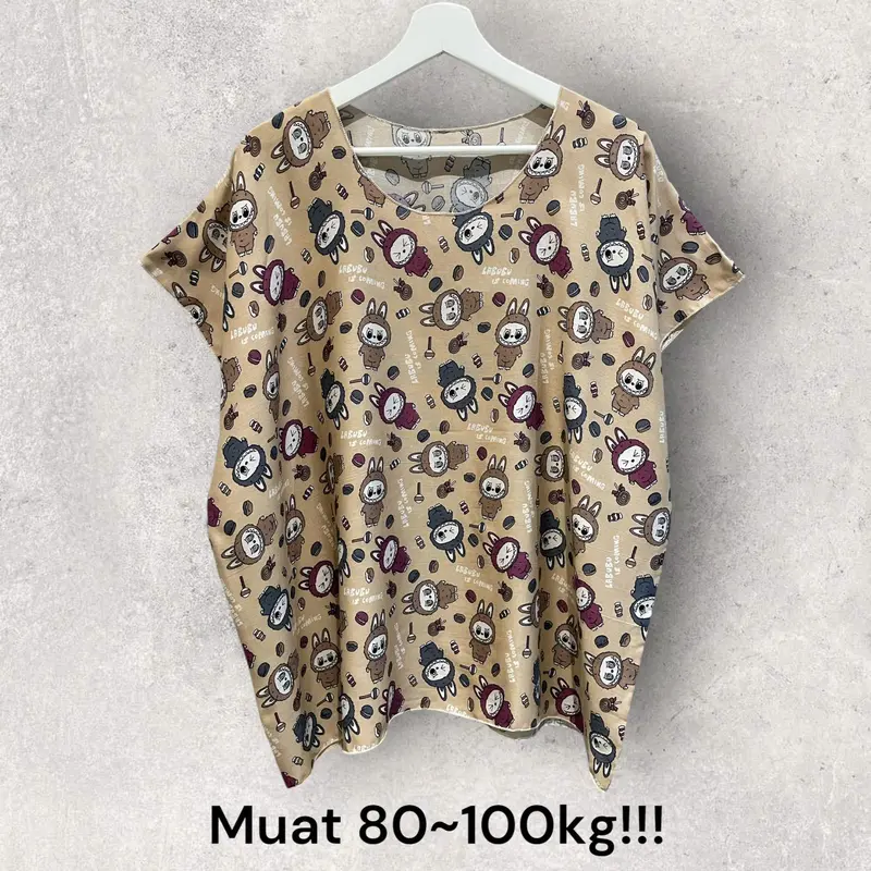 ATASAN BAJU BALI WANITA BLOUSE JUMBO FIT TO 4XL MUAT 80-100KG!!! REAL PICT Casual Top Dewasa Lembut Rayon Motif Bulat Santai Kaos Panjang Pantai 0