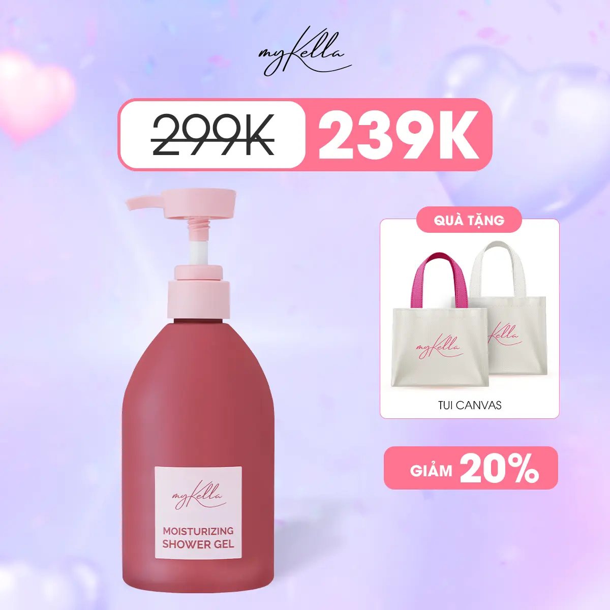 Sữa Tắm myKella Hương Nước Hoa Dưỡng Da Mịn Màng Chiết Xuất Thiên Nhiên An Toàn Cho Mọi Loại Da 500ml Dưỡng Body Nữ