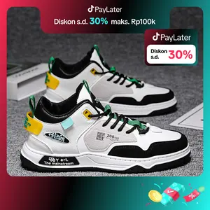 PANARYBODY Sepatu Cowok Trendy Sneakers Pria Kekinian Viral Cocok Untuk Hangout Santai Casual Karet Sport Shoes H2052 Kasual Olahraga Kerja