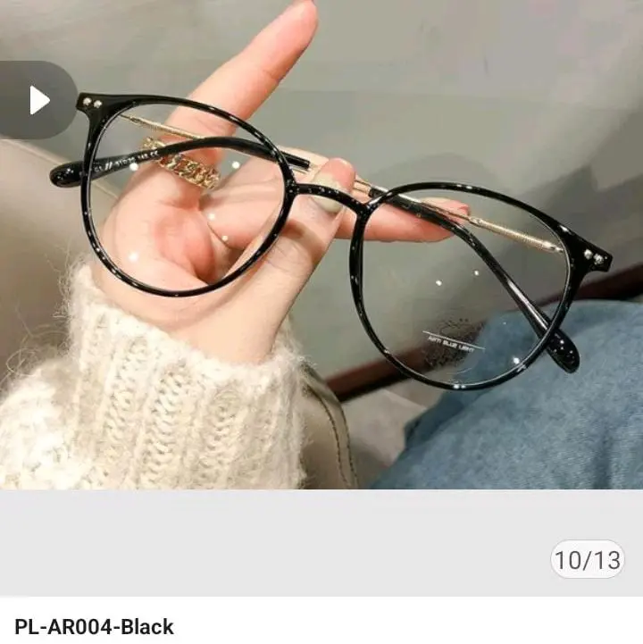 Kacamata Anti Radiasi Bentuk Bulat Bahan Metal Gaya Korea Untuk Pria Dan Wanita Kacamata