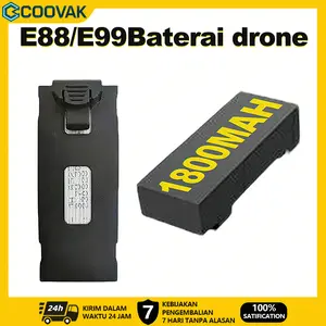 COOVAK Baterai drone Cocok untuk drone E88/E99 1800mah awet Baterai berkapasitas tinggi