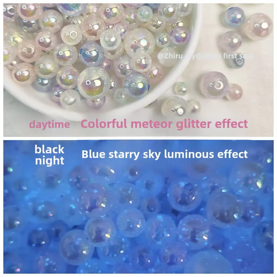 Luminous 16mm Round Beads Glow in the Dark Necklace Bracelet Keychain DIY Jewelry Accessories