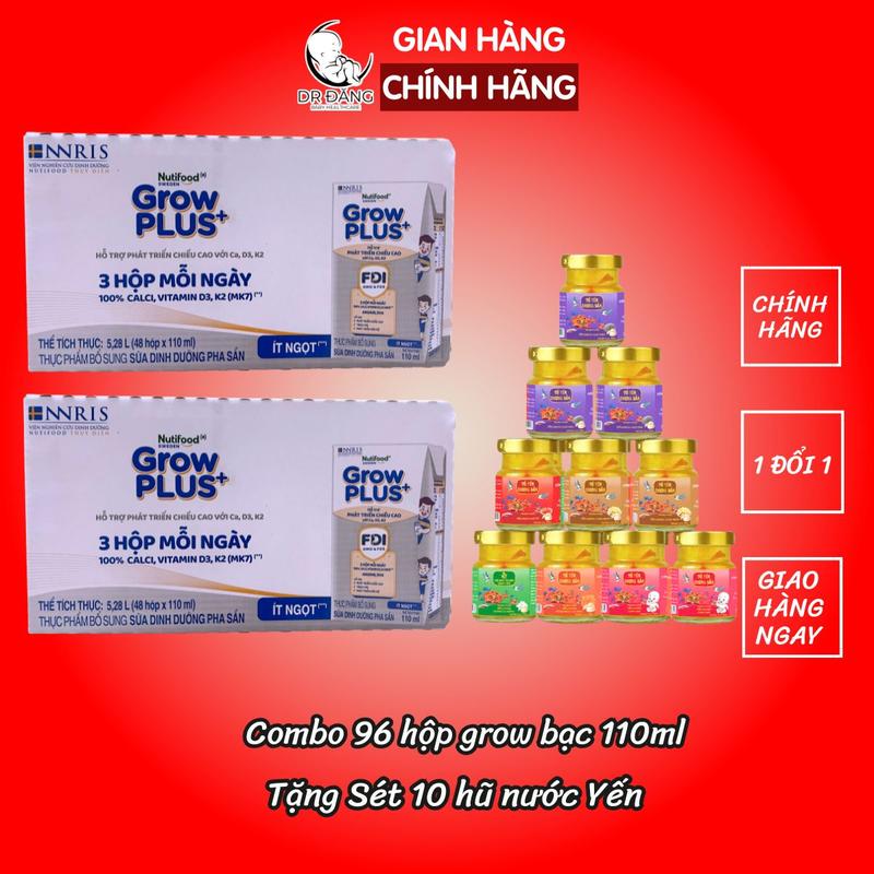Độc Quyền Megalive Quyền Leo Combo 96 hộp grow bạc 110ml- Growplus sữa nước công thức cho bé hộp 110ml