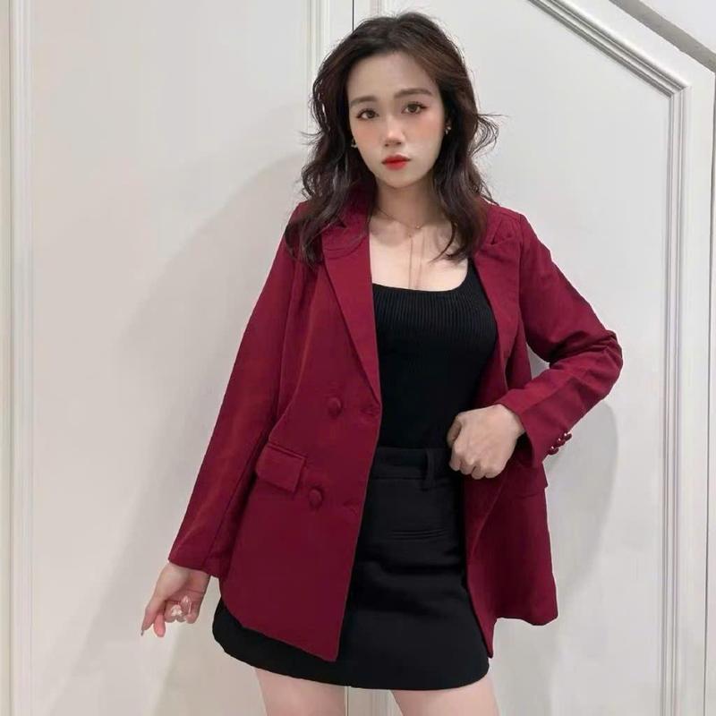 ÁO BLAZER NỮ chiết eo Đệm vai, nút bọc LB03