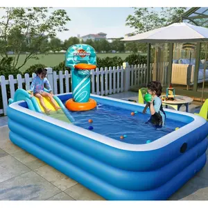 Ready Stock Kolam Renang Anak Jumbo 3 Rings Kolam Renang Keluarga Tiup Besar Family Inflatable Swimming Pool Luar