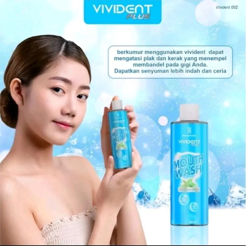 Vivident Plus Mouth Wash Membersihkan Karang Gigi Menjadikan Nafas Yang Segar & Gigi Putih Bersinar obat kumur gusi bengkak