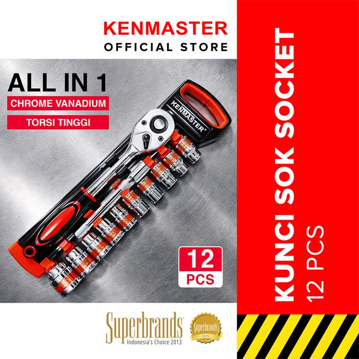 Gambar Kenmaster NEW Kunci Sok 1/2" - KM-074 12 PCS   - KCSO106 dari Kenmaster Official Store Kota Administrasi Jakarta Utara Tokopedia