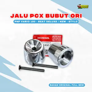 JALU STANG BUBUT VARIO 160 BEAT DELUXE GENIO JALU PCX CHROME SEPASANG JALU PCX BUBUT ORIGINAL VARIO GENIO AEROX UNIVERSAL HONDA PCX JALU STANG BEAT VARIO MIO AEROX NMAX CBR Motor Motorcycle
