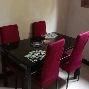 BISA COD H5389 Sarung Kain Kursi Bangku Makan / Set Sarung Penutup Kursi Polos / Sarung Kursi Makan Polos