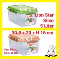 Gambar Container/Kontainer Box Kedap Serbaguna, Lion Star-Silvo 5 Liter . dari twingift Kota Administrasi Jakarta Pusat 1 Tokopedia