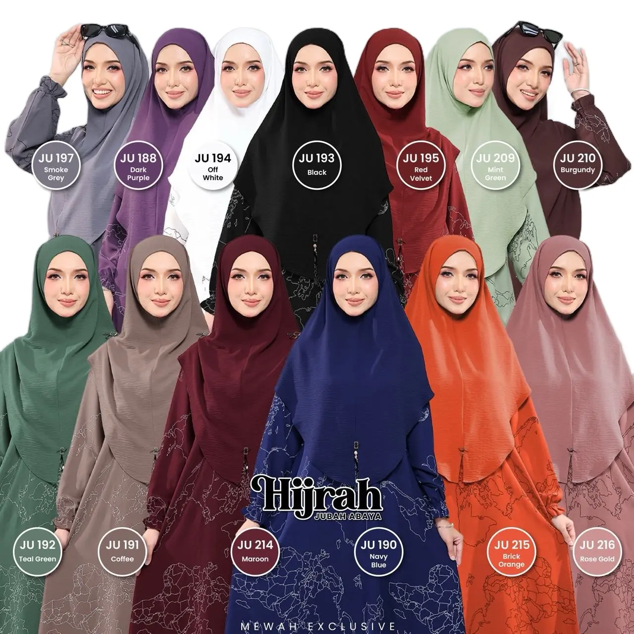 New Arrivals by Mewah Exclusive Jubah Abaya Hijrah Flowy & Elegant