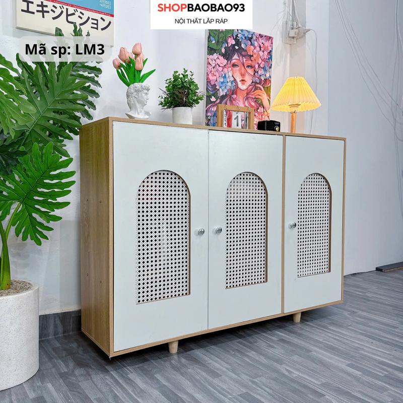 Tủ đựng đồ đa năng tủ quần áo nhiều ngăn chất liệu MDF phong cách hiện đại - LM3