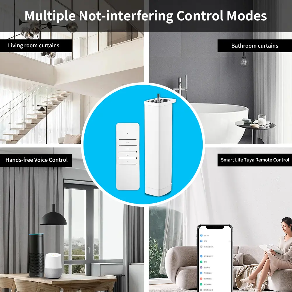 Smart Tuya Wifi/Zigbee Electric Curtain Shutter Motor with RF Remote 22 ...