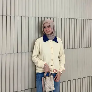 Syifa Blouse Knit Atasan Wanita lengan Panjang Peplum