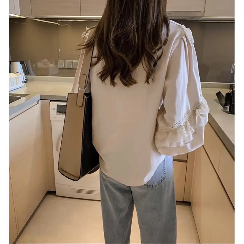 [DIAN]Blouse atasan renda wanita lengan panjang korean style Baju Casual 3