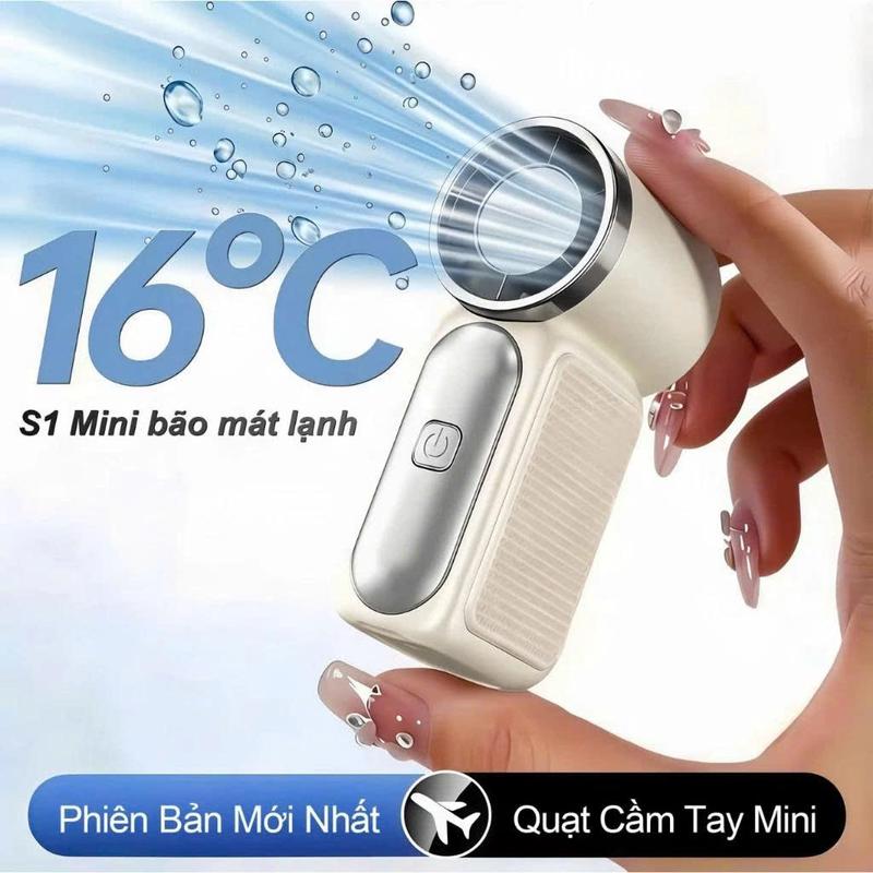 Quạt cầm tay S1 Mini tốc độ cao , 100 mức gió, pin 1800mAh làm mát nhanh, quạt…