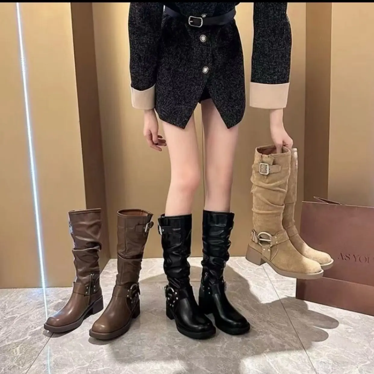 SEPATU BOOTS WANITA PREMIUM BOOTS B03
