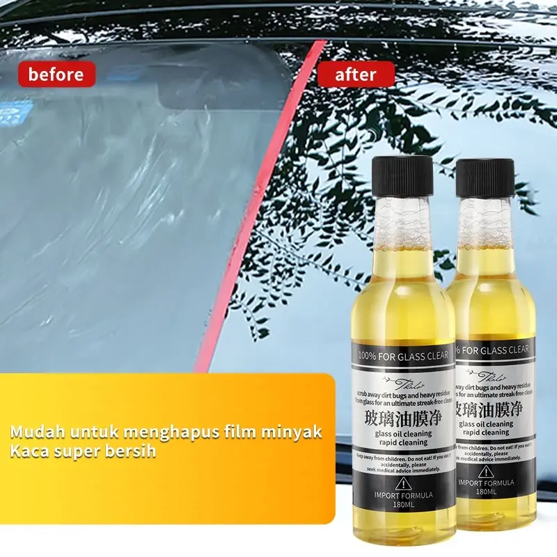 Cairan Pembersih Jamur & Kerak Kaca Mobil 150ml - Car Glass Oil Film Remover Karet