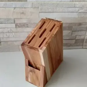 tempat/wadah pisau dapur kayu jati finishing politur anti jamur