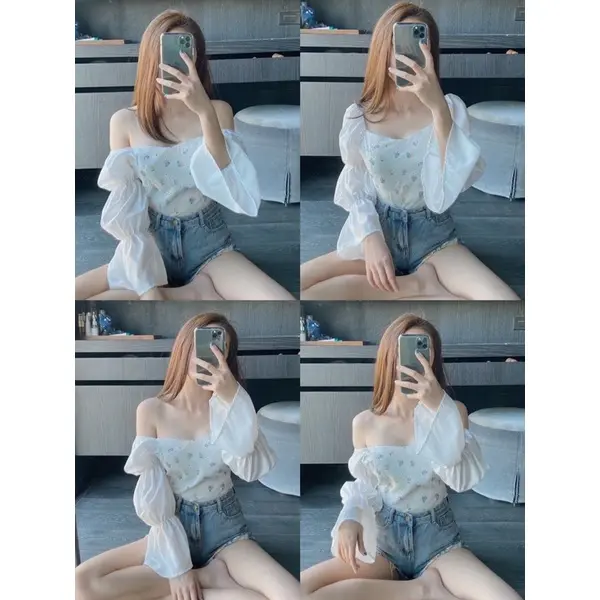 NEW atasan bkk top white serian,atasan off shoulder putih korean style ,sabrina ,peplum ,topkaret.deluna off shoulder 4