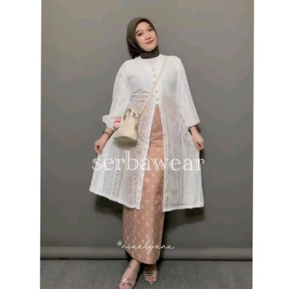 Daneen Outer Tunik Brocade Lace | Outer Terbaru 2025 | Outer Lebaran 2025 | Outer Pesta | Outer Wisuda | Outer Kondangan brokat simple elegan brukat