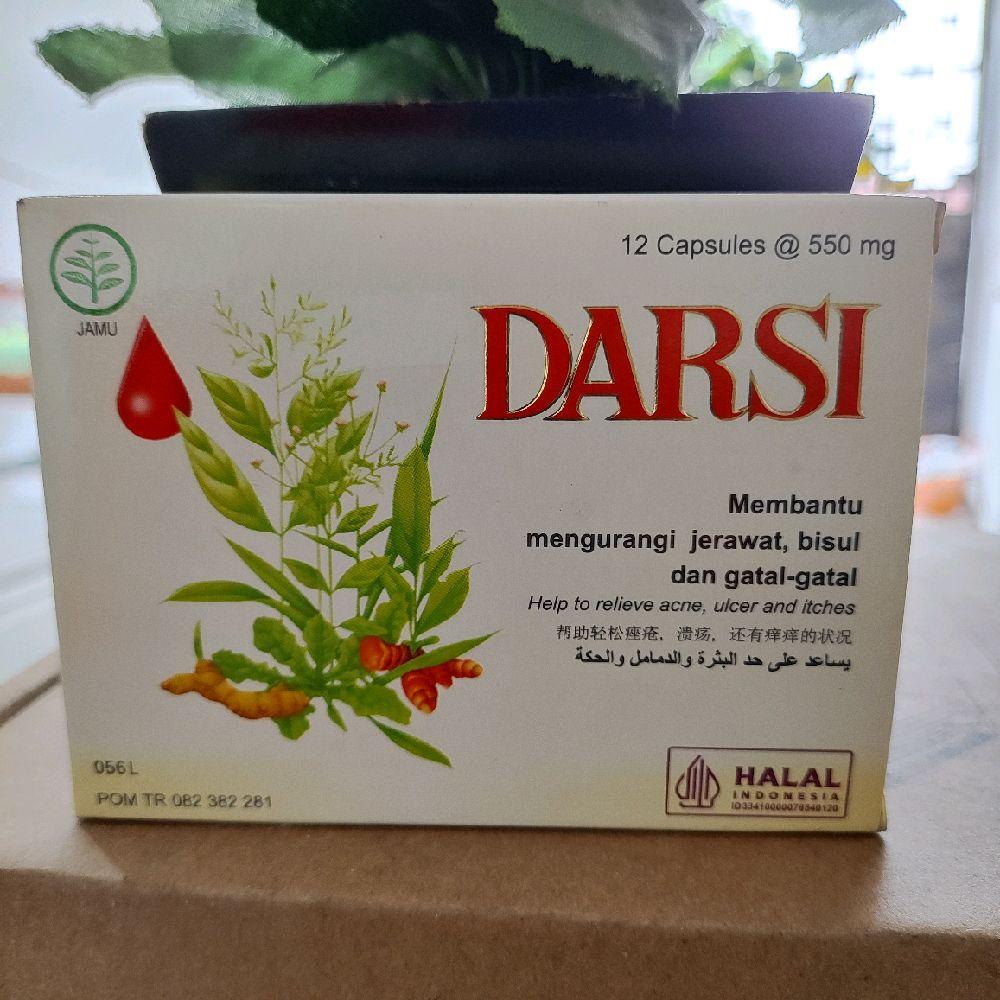 Darsi 12 caps membantu mengurangi jerawat, bisul, dan gatal2