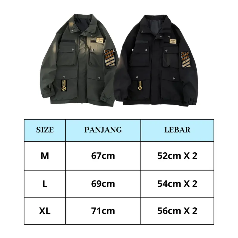 Jaket Parka Civir War Two Mat Taslan Waterproof Outdoor Pria Dewasa Nyaman Panjang Keren Kekinian 1