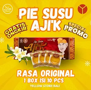 Pie Susu Ajik Rasa Original Isi 10 Pcs - Oleh-Oleh Khas Bali + Free Bubble wrap & Free box