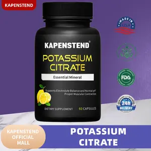 KAPENSTEND Potassium Citrate Capsules 60 Kapsul Efektif untuk Defisiensi Protein Penyakit Neuromuscular Kram Otot & Sensasi Jari Tertutup