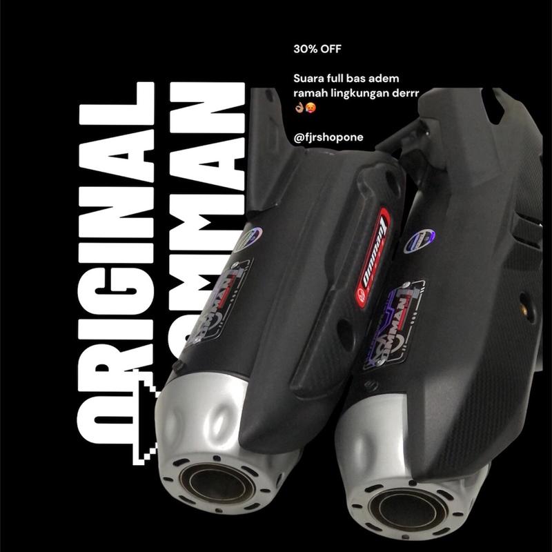 Knalpot Original Omman Model Nmufler Emblem Suara Ngbas Adem Cocok Buat Beat Vario Mio Pcx Nmax Racing Motorcycle Tameng Foto 3