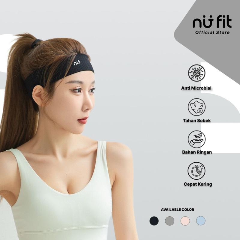 Nu Fit - Headband Yoga / Bandana Olahraga / Headband Olahraga - Hitam 1