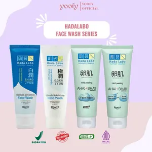 Hada Labo Face Wash Series / Gokujyun Shirojyun Tamagohada Sabun Muka Facial Membersihkan