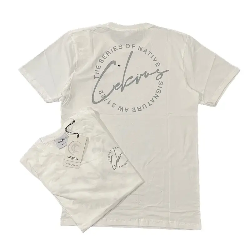Kaos Celcius White Alfa Unisex Pria Wanita Tshirt Distro Combed Putih Clc Dewasa Sablon Simple