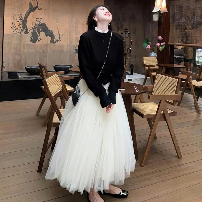 Giá mở bán P284 - Chân váy lưới dài siêu phồng nhiều lớp lưới bồng bềnh nhẹ nhàng quyến rũ điệu đà