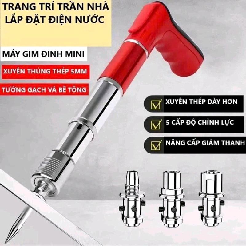   Tặng Kèm 100 Đinh  Máy Bắn Đinh Hạt Nổ Kapusi S4 Mẫu Mới 2025 bắn Đinh bê tông 