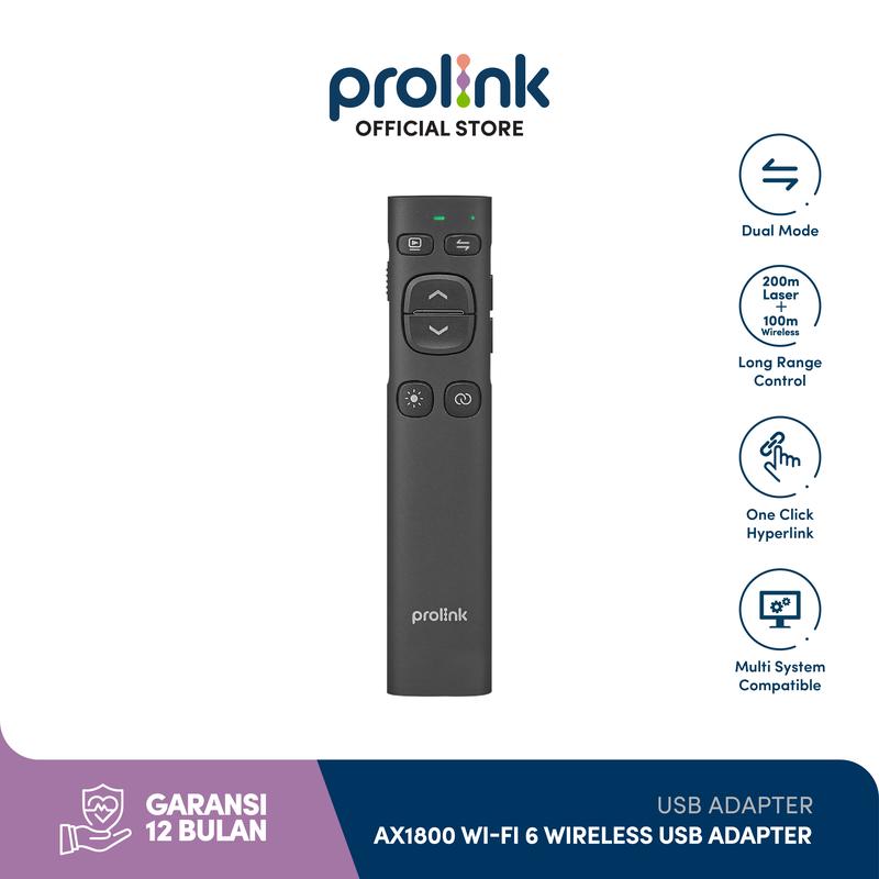 Prolink Wireless Presenter Dual Mode Red Lazer Pointer l GP-3001R ...